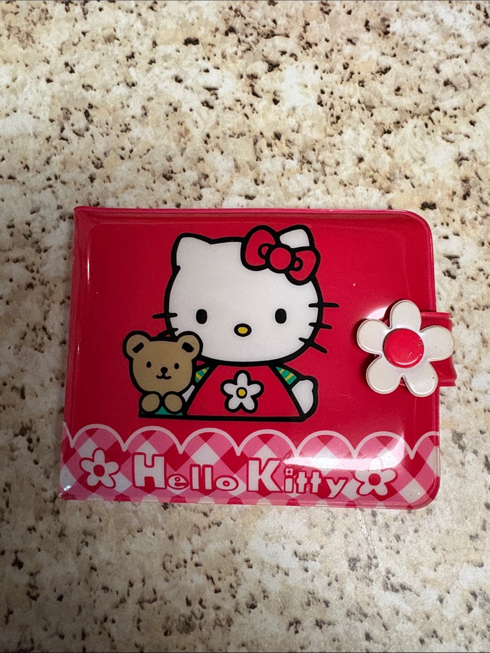 Hello Kitty Red Kids Wallet with Flower Clasp